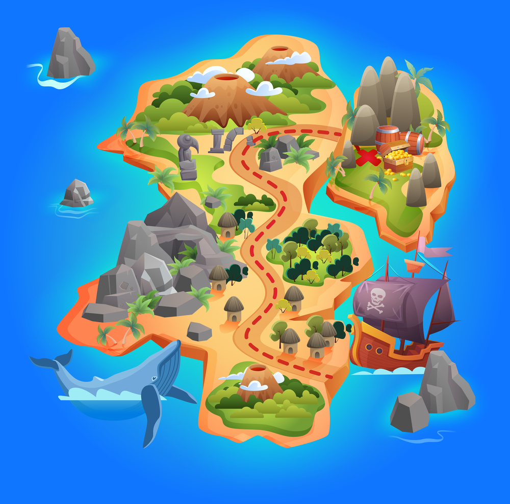treasure map - deposit photos