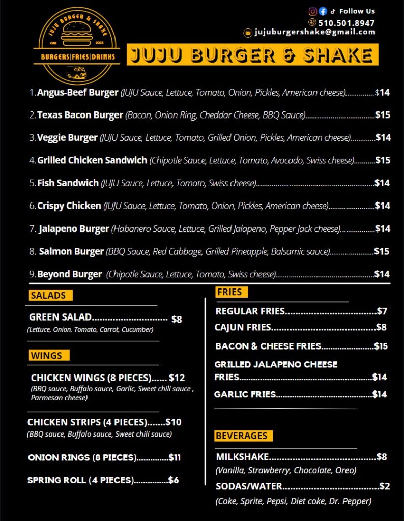 Juju's Menu